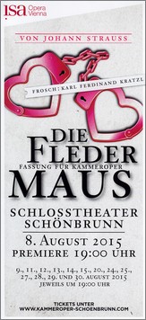 "Die Fledermaus". Schlosstheater Schönbrunn, Wien 2015.