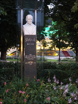 Franz Lehár (1870-1948). Byst, Kurpark, Bad Ischl.