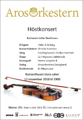 Arosorkestern Höstkonsert 12 november 2018.