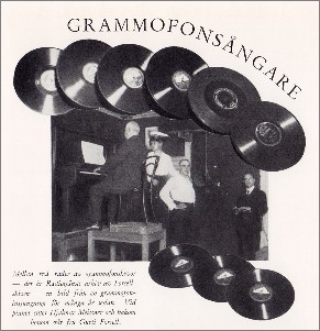 John Forsell och Hjalmar Meissner vid akustisk fonograminspelning.
