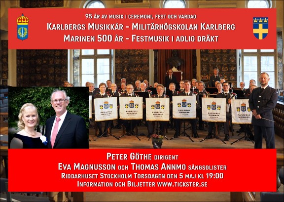 Karlbergs Musikkår konsert Riddarhuset 5 maj 2022.