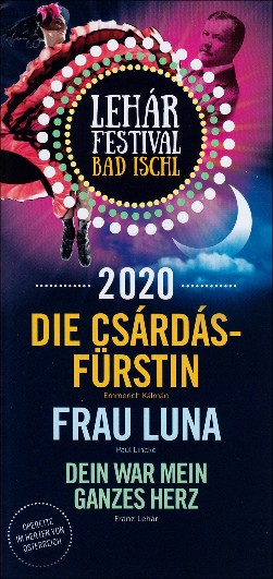 Lehár Festival Bad Ischl 2020.