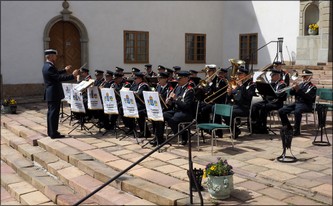 Karlbergs Musikkår vid Militärhögskolans Karlberg 225-årsjubileum den 17 juni 2017.