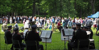 Karlbergs Musikkårs Sextett vid Militärhögskolans Karlberg 225-årsjubileum den 17 juni 2017.