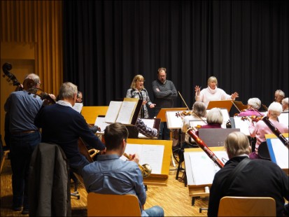 Västerås Konserthus. Repetition Arosorkestern. Eva Magnusson, Markus Norrman, Helen Grönberg. 2022-11-14. Bild: Edition Allegro Musik HB.