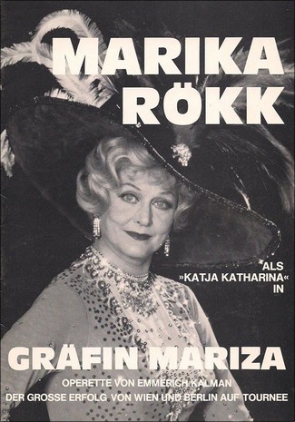 Marika Rökk (1913-2004) i Emmerich Kálmáns "Gräfin Mariza".