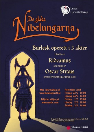 Oscar Straus: "De glada Nibelungarna". Lunds Operettsällskap 2024.