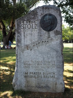 Minnesmärke Robert Stolz i Prater, Wien. Bild: EA Musik HB.