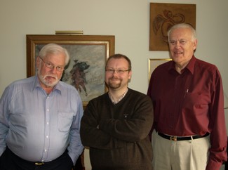 Från vänster: Kjell Sandberg, Nicklas Blixt och Lar Stolt. 2013-04-22.