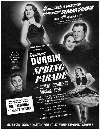 "Spring Parade". Film 1940. Deanna Durbin.