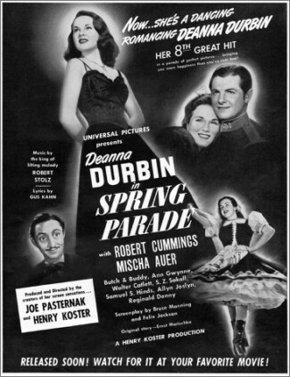 "Spring Parade". Film 1940. Deanna Durbin.