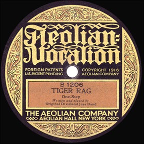 "Tiger Rag". 78-varvsskiva från 1917.